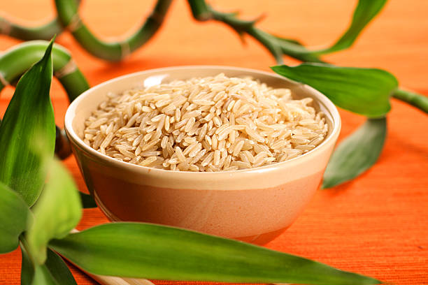 Organic rice stock photo