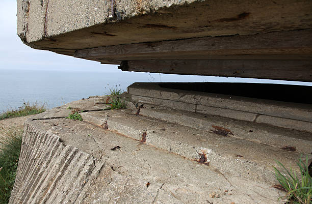 M4 (variant of a M132) fire control post (Leitstand) of the army coastal battery Generaloberst Dollmann, part of Hitler's Atlantic Wall in Guernsey, Channel Islands