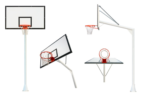 Basketball goal isolated from different views