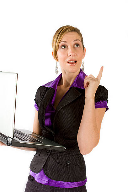 Business Woman using Laptop stock photo