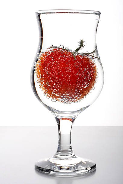 tomato glass stock photo