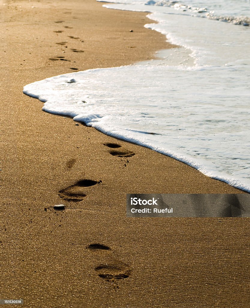 Empreintes dans le sable - Photo de Big Island - Îles Hawaï libre de droits