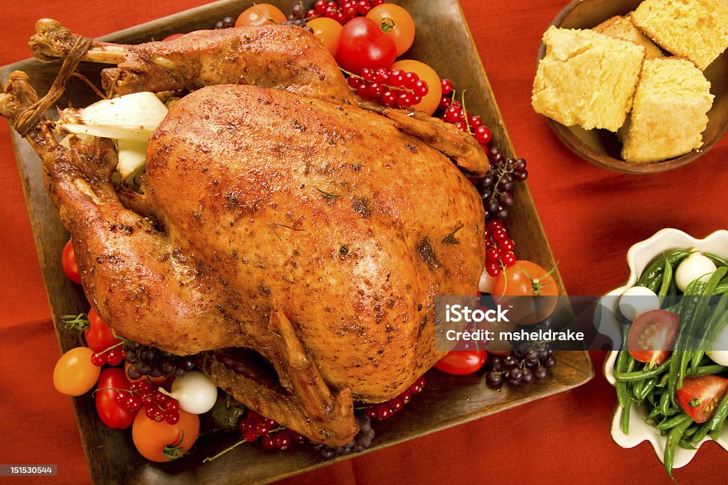 Holiday Turkey Roast Turkey stuffed with flavorful vegetables. Thanksgiving - Holiday Stock Photo