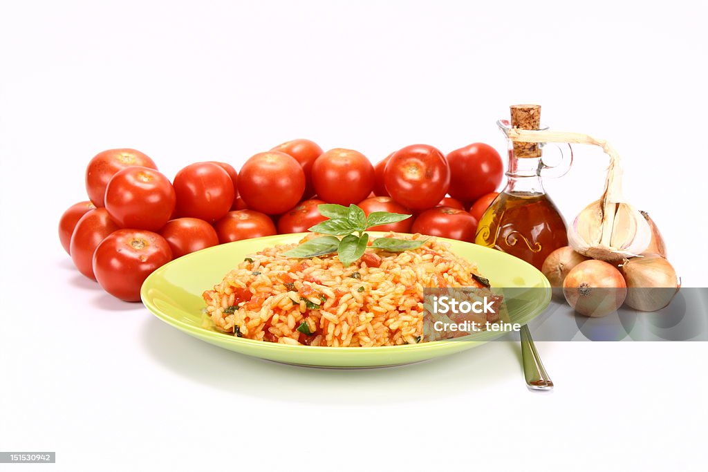 Risotto con pomodori - Foto stock royalty-free di Riso - Alimento di base