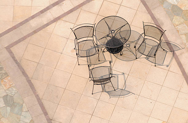 istock The iron table and chairs in garden 151531759