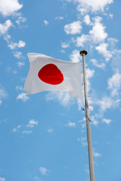 istock Japanese flag and beautiful sky 1515321277