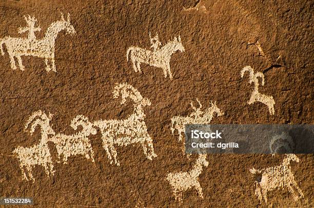 Petroglyph Stock Photo - Download Image Now - American Culture, Animal, Antiquities