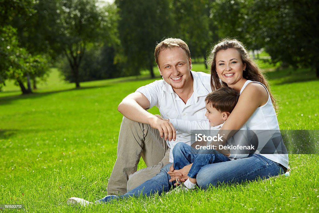 신선하고 부모 및 작은가 son - 로열티 프리 3 명 스톡 사진