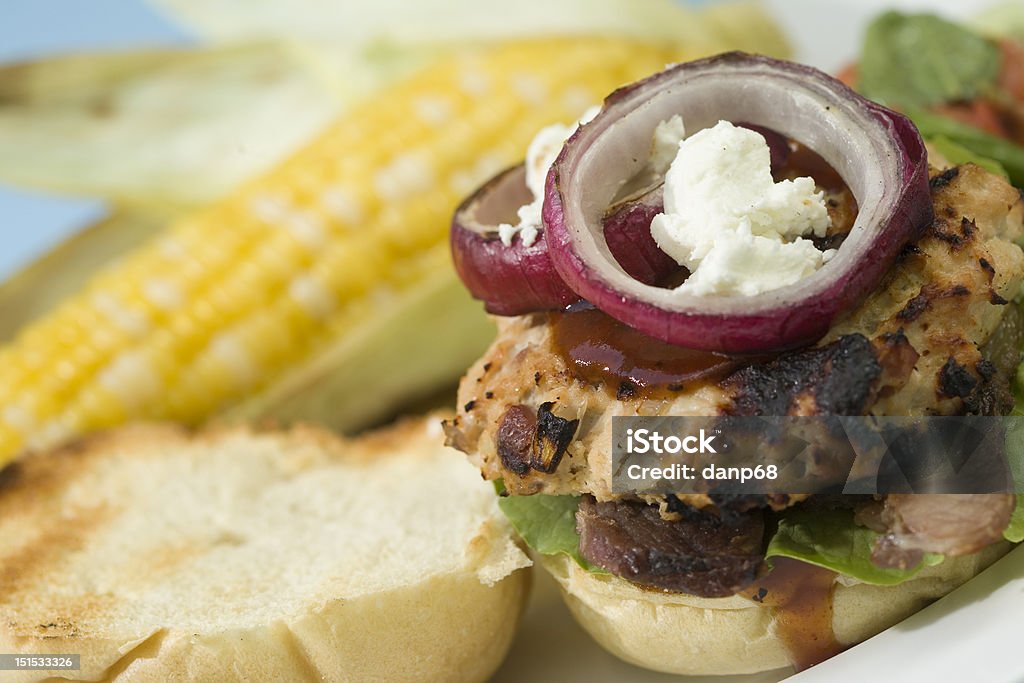 Gegrillter Truthahn-Burger - Lizenzfrei Burger Stock-Foto