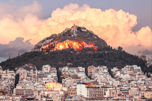 Majestic Athens evening cityscape