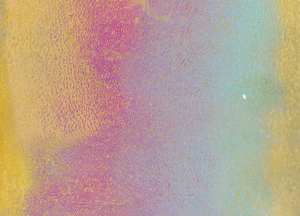 Colorful rainbow style painted background with shades of yellow, pink, blue, purple with texture.