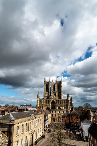 Clouds loom over Lincoln in the UK