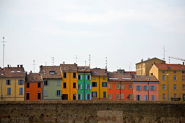 colored houses in Parma
