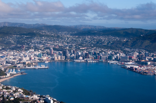Wellington City and harbour on a still beautiful day