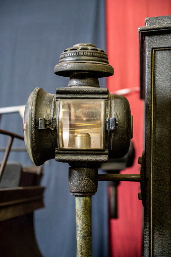 19th Century gas light on carriage.