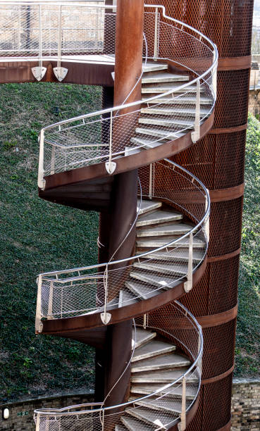 istock Spiral external staircase in Lincoln, UK 1515349474