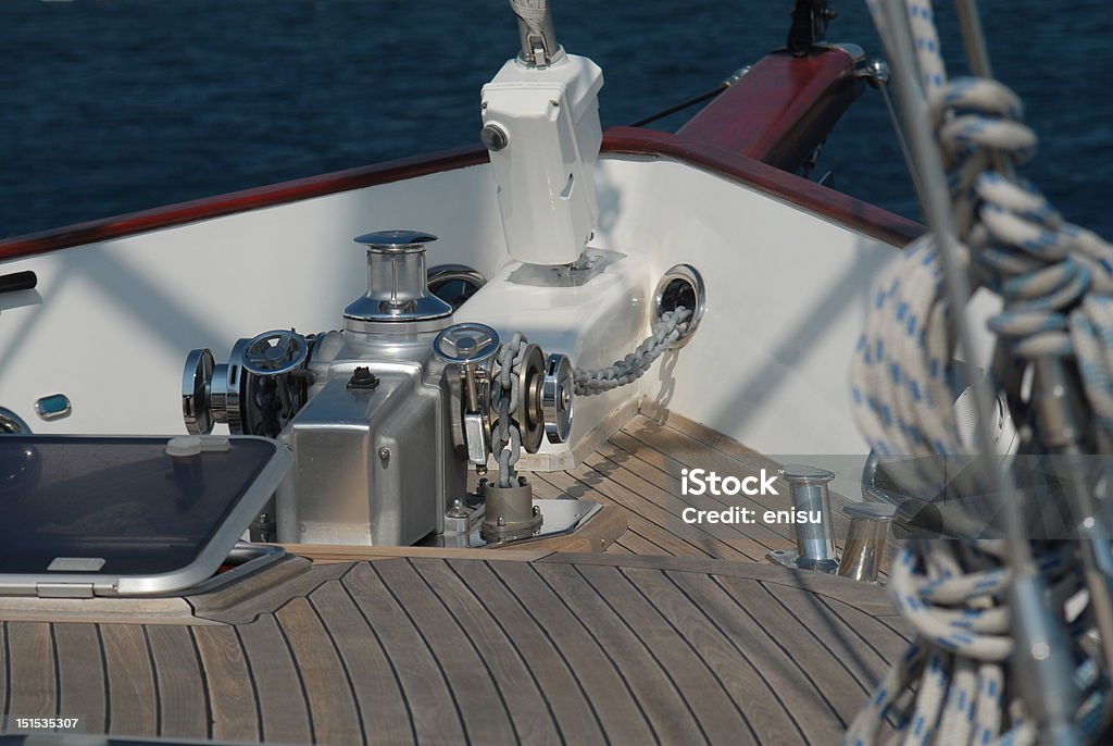anchor anchor of wooden sailboat Anchor - Vessel Part Stock Photo