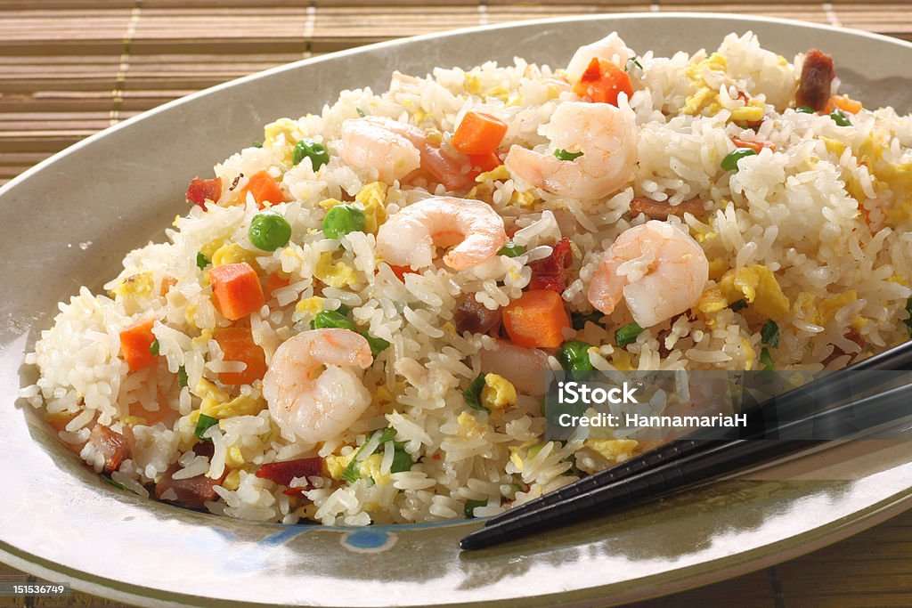 Shrimp fried rice Shrimp fried rice. Fried Rice Stock Photo