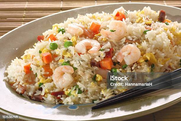 Shrimp Fried Rice Stock Photo - Download Image Now - Fried Rice, Vegetable, Carrot