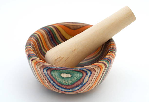 Colorful Mortar and Pestle stock photo