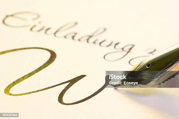 Writing Fountain Pen Stock Photo - Download Image Now - Alphabet, Calligraphy, Fountain Pen