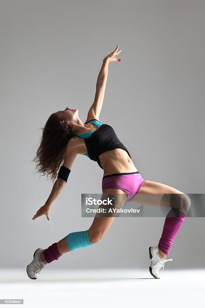 O dançarina moderna - Foto de stock de Acrobata royalty-free