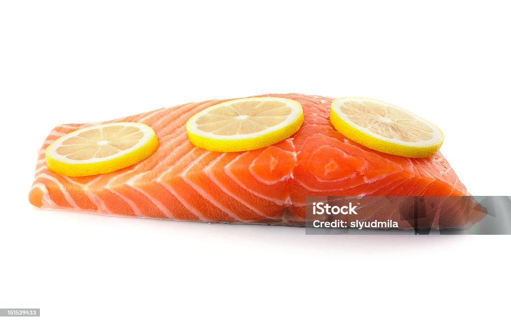 Salmão com limão - Foto de stock de Alimentação Saudável royalty-free