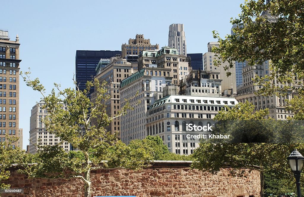 Guay Guay of Manhattan from the river Hudson. Architecture Stock Photo