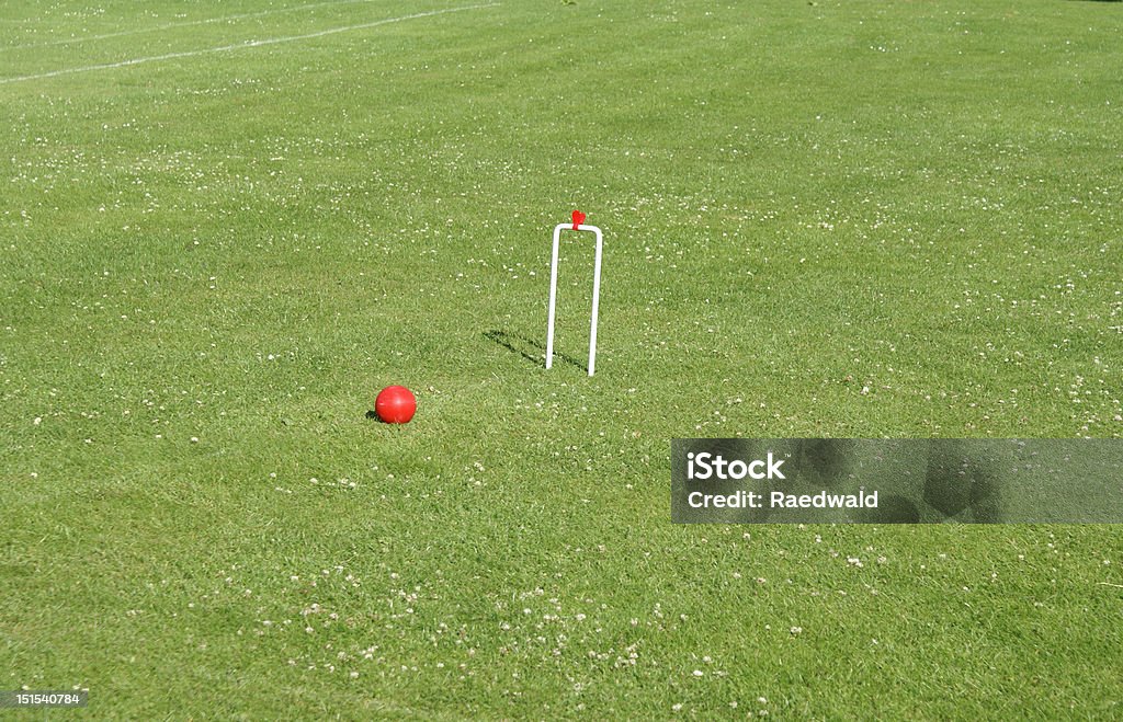 Croquet bola y objetivo - Foto de stock de Actividades recreativas libre de derechos