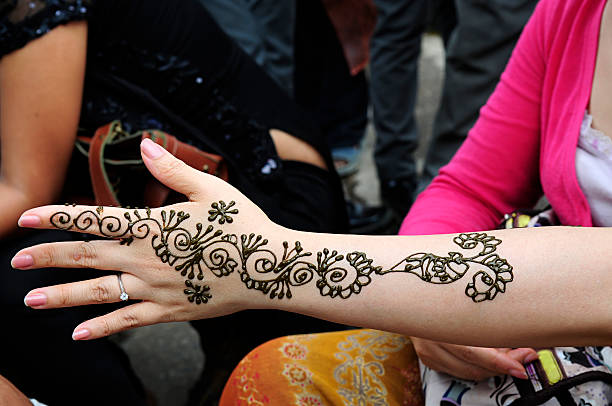 istock Traditional temporary tattoo on hand and arm 151541889