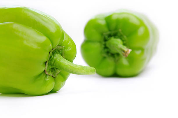 Green Pepper Close up stock photo