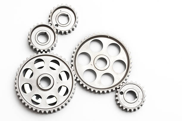 istock Set of engaged gear wheels on white background  151543951