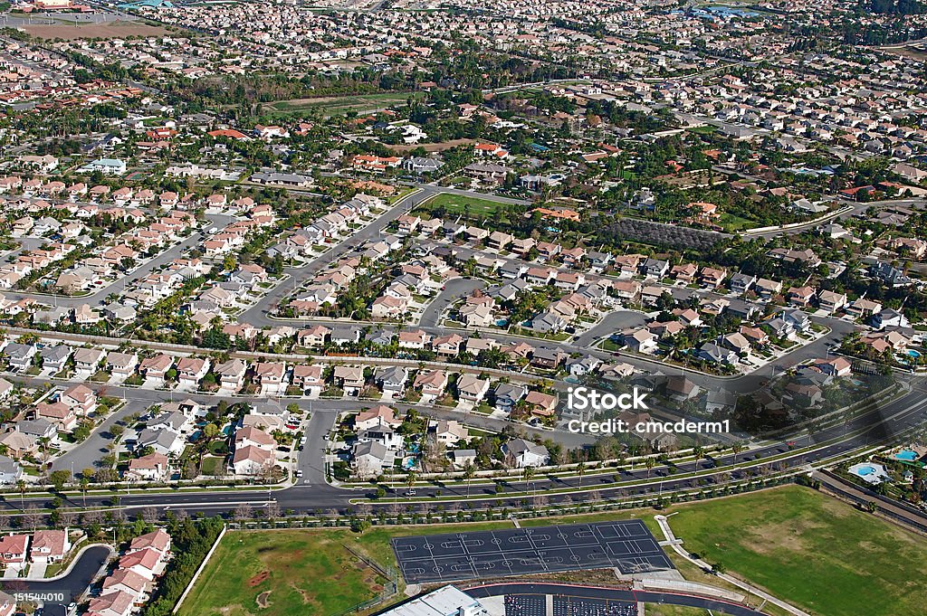Stadt-Viertel - Lizenzfrei Ansicht aus erhöhter Perspektive Stock-Foto