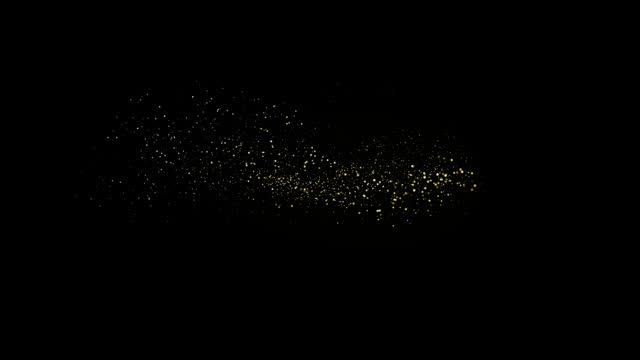 sparkling glitter star dust trail particle magic tail loop Animation video transparent background with alpha channel.