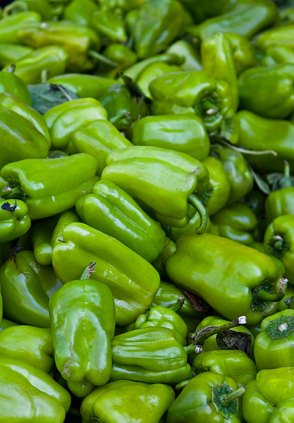 green peppers stock photo
