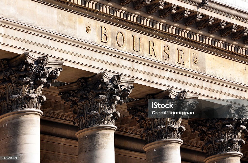 Paris Stock Exchange Brongniart Palace Paris - France Stock Photo