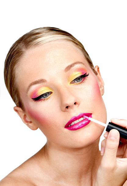 Make-up brushes stock photo