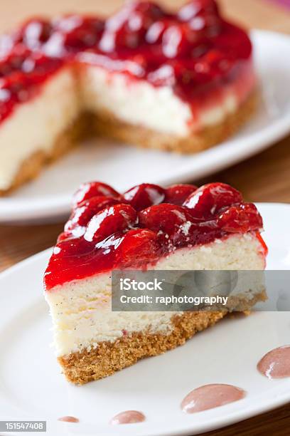 Slice Of Delicious Strawberry Cheese Cake Stock Photo - Download Image Now - Strawberry Cheesecake, Cheesecake, Close-up