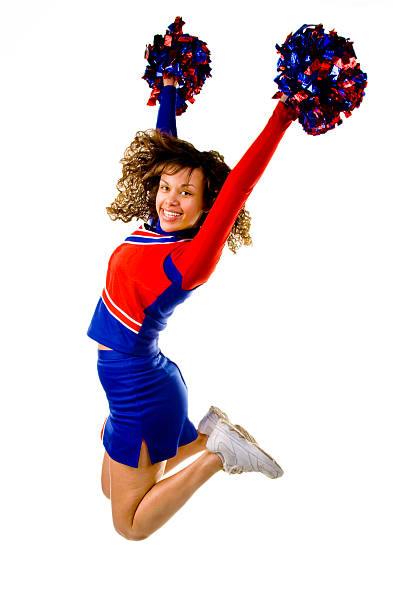 cheerleaderka skakać - cheerleader zdjęcia i obrazy z banku zdjęć