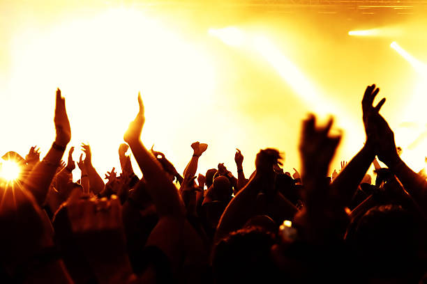 istock Silhouettes of a cheering crowd 151547765