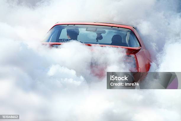 American Car In Smoke Stock Photo - Download Image Now - Car, Smoke - Physical Structure, Sports Car