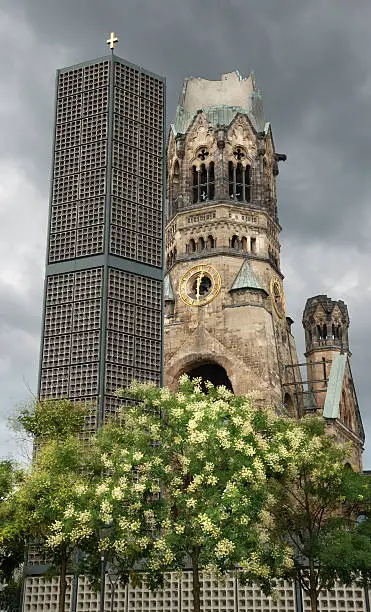Kaiser Wilhelm Memorial Church destroyed in the 2nd WW. Berlin, Germany.