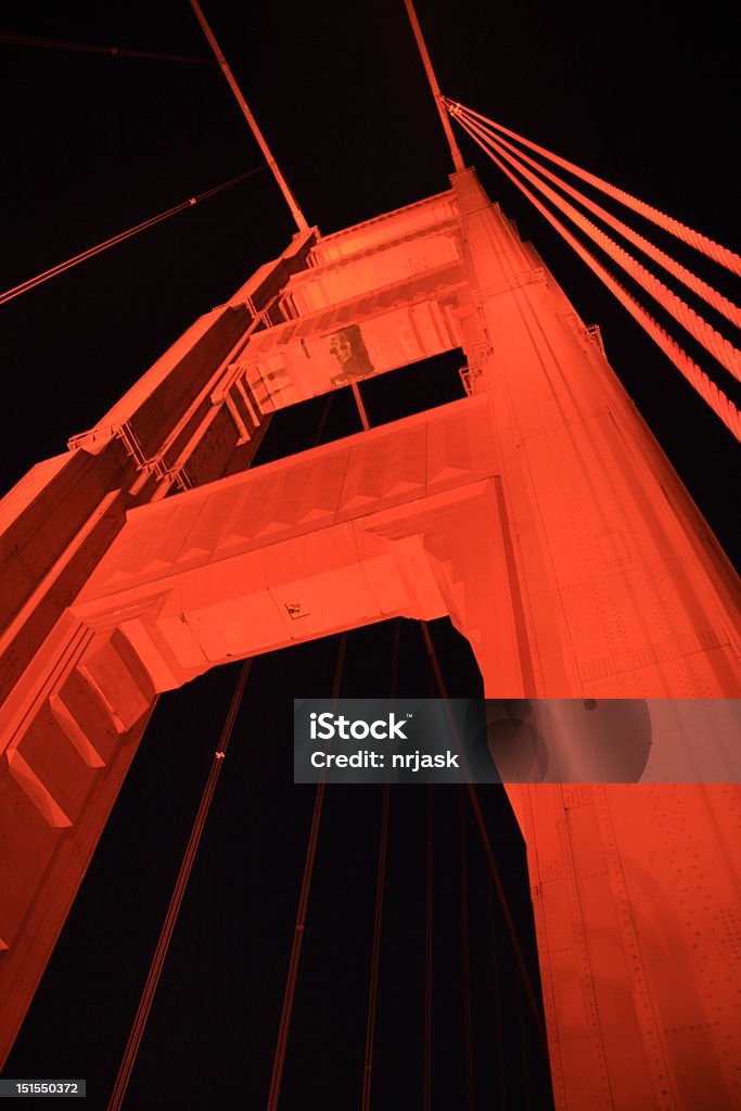 Golden Gate Bridge at Night Picture of the Golden Gate Bridge at Night Architecture Stock Photo