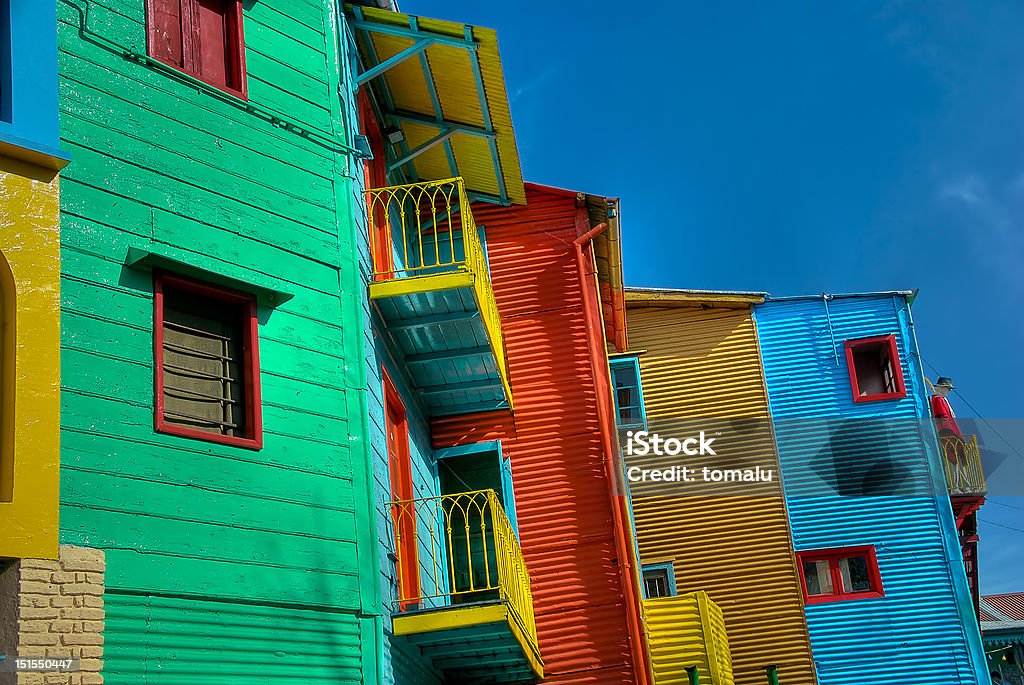 I colori di Caminito a Buenos Aires - Foto stock royalty-free di Buenos Aires