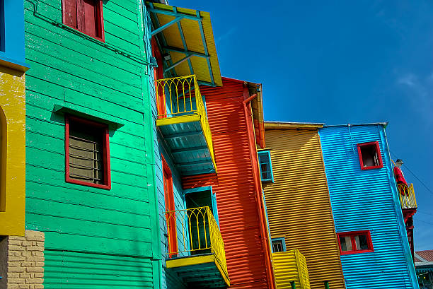 The Colors of Caminito in Buenos Aires Caminito Street, in La Boca, this is one of the most visited tourist attractions in Buenos Aires la boca stock pictures, royalty-free photos & images