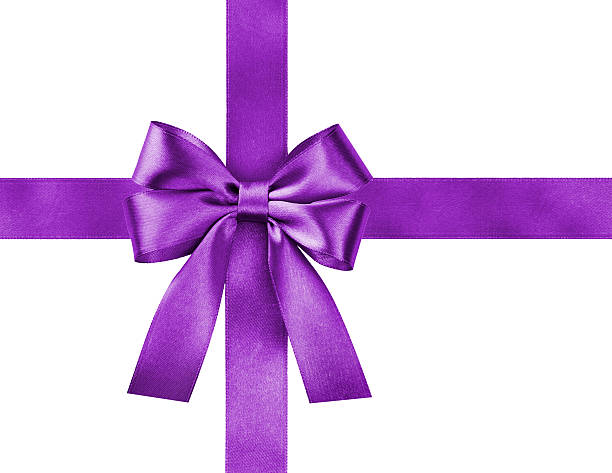 istock A purple satin velvet ribbon bow 151551208