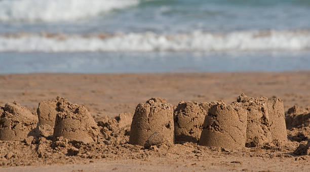 istock Sand castles on the sea shore 151551486