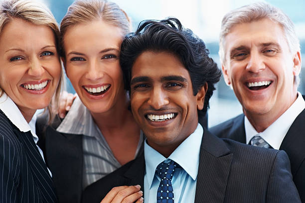 istock Happy business colleagues having fun 151552030