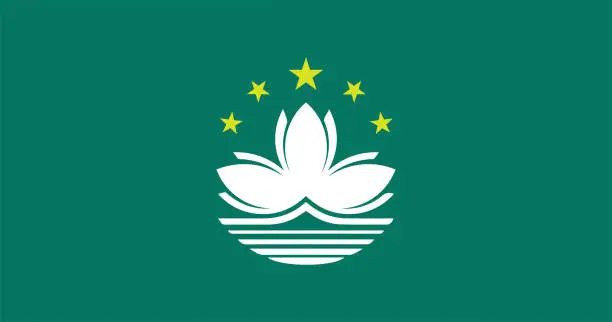 Vector illustration of Macao Flag