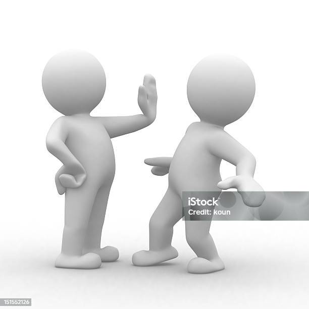 Stop It Stock Photo - Download Image Now - Anger, Men, Three Dimensional